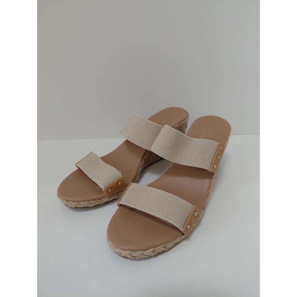 Tommy Bahama Super Tan Espadrille Wedge Sandals Studded Slide 9M XMSDEC21